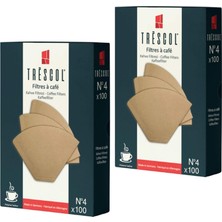 Mey İthalat Kahve Filtresi 4 Numara (Büyük Boy) Naturel Kağıt 2X100 200'LÜ Paket