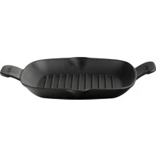 Mey İthalat Lava Cast Iron Döküm Demir Izgara Tava Metal Kulplu 26X26 cm LVECOPGT2626K0
