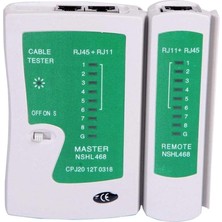 Mey İthalat Alfais AL-4523 RJ11 RJ45 Cat5 Network Kablo Tester Test Kontrol Bağlantı Cihazı Ledli