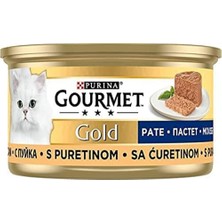 Mey İthalat Gourmet Gold Kıyılmış Hindili Yaş Kedi Maması, Yetişkin, 85 G