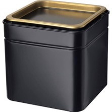 Mey İthalat Ikea Blomnıng Kahve/çay Kutusu, Siyah ve Altın Renkli, 10X10X10 Santimetre, 203.732.06