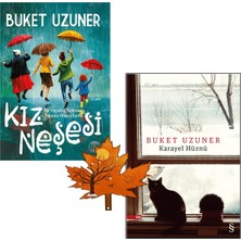 Everest Yayınları Kız Neşesi -Ile- Karayel Hüznü - Buket Uzuner Seti- 2 Kitap Set Yanında Yaprak Ayraç ile