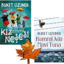 Everest Yayınları Buket Uzuner -Yazarının- Kız Neşesi -Ve- Kumral Ada Mavi Tuna -2 Kitap Yanında Yaprak Ayraç ile