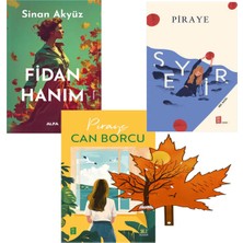 Alfa Yayınları Sinan Akyüz ve Piraye Seti- Fidan Hanım - Seyir - Can Borcu -3 Kitap-Yanında Yaprak Ayraç