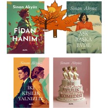 Alfa Yayınları Sinan Akyüz -Yazarının 4 Kitabı- Fidan Hanım - Aşk Başka Evde - Iki Kişilik Yalnızlık - Bir Evlilik