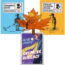 Alfa Yayınları Alper Canıgüz - Cehennem Çiçeği - Oğullar ve Rencide - Örümcek Burgacı -Yanında Yaprak Ayraç