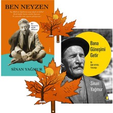 Kapı Yayınları Sinan Yağmur - Ben Neyzen - ve - Bana Güneşimi Getir -2 Kitap ve Turuncu Kitap Ayracı Yanında