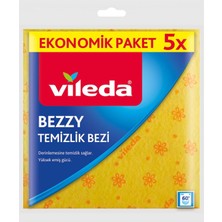 Astraltech Vileda 169680 Bezzy Temizlik Bezi, 5'li Paket, Sarı