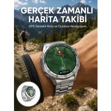 Zenviaa Mey Ithalat® Premium Amoled Akıllı Saat Gps Harita Desteği Bluetooth Arama Sağlık Tak