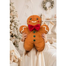 Eco Sepet Kurabiye Adam Peluş Yastık 32 Cm, Uyku Arkadaşı Peluş, Yılbaşı Kumaş Kurabiye Kız Hediyelik Peluş