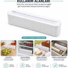 Zenviaa Plastik Folyo - Streçlik Film Kesici 35CM Pratik Kesme Aparatlı Manyetik Sabitleme Zenviaa
