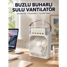 Zenviaa Mey Ithalat® Spreyli Mini Masaüstü Fan | 500ML Su Hazneli, 3 Kademeli Soğutucu Yeni Nes