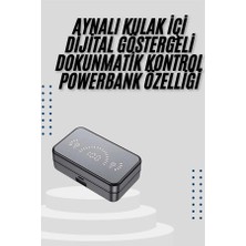 Zenvia Znv Yeni Nesil Kablosuz Kulaklık Aynalı Powerbank Özellikli Bluetooth Bağlantılı Dijital Göst
