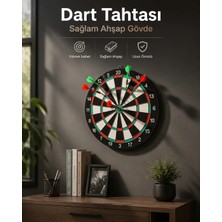 Zenvia Duvara Monte Sağlam Ahşap Gövdeli Dart Tahtası Ev ve Oyun Alanları Için 17 Inç