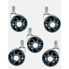 OEM Oyuncu Koltuğu Tekerleği, 5'li Set, Çap 60 Mm,pim Çapı 11 Mm,sessiz Yumuşak Yüzey