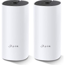 Mey İthalat Tp-Link Deco M4 2-Pack, AC1200 Mbps, Dual-Band, Gigabit Portları, 100 Cihaza Kadar Bağlanılabilirlik, 260 M²'ye Kadar Kapsama, Mobil Uygulama ile Kolay Kurulum, Wi-Fi 5 Mesh Sistemi
