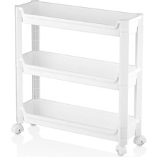 Zenviaa Rafty 3 Katlı Tekerlekli Sepet Organizer Düzenleyici Raf Ünitesi 465X145X480MM (4887