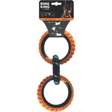 Mey İthalat M-Pets Rıng Kıng Köpek Oyuncağı Trıple Orange/black