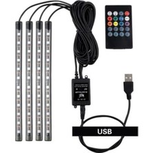 OEM USB Girişli 9 Ledli Araç Içi Sese Duyarlı Ayak Altı Rgb LED Aydınlatma