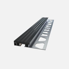 Tesay 11 mm Pvc Bantlı Basamak Profil Siyah (5'li Paket)