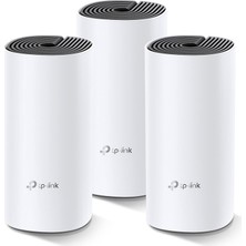 Mey İthalat Tp-Link Deco M4 3-Pack , AC1200 Mbps, Dual-Band, Gigabit Portları, 100 Cihaza Kadar Bağlanılabilirlik, 370 M²'ye Kadar Kapsama, Mobil Uygulama ile Kolay Kurulum, Wi-Fi 5 Mesh Sistemi