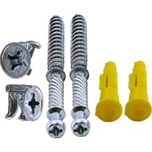 Mey İthalat BADEM10 Mi-Fiks Kolay Montaj Gizli Raf Tutucu Taşıyıcı Set 8 cm