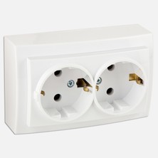 Nilson Themıs Beyaz 2' Lı Topraklı Prız (4'li Paket)