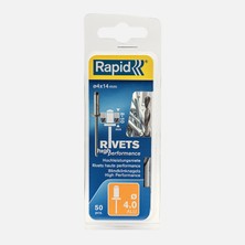 Rapid Perçin 4X14 mm Alu Matkap Ucu 50 Adet (4'li Paket)