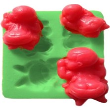 Mey İthalat 3 Lü Uyuyan Bebek Şeklinde Silikon Pasta ve Seker Hamuru Kalibi 5X3X2 cm Ço-37