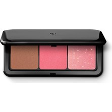Mey İthalat Kiko Milano Kıko Milano Multi Finish Trio Blush & Bronzer Palette 03 | Yüz Paleti, 1 Bronzlaştırıcı ve 2 Allık, Mat ve Metalik Kaplama