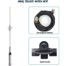 Motto Dual Band Araç Anteni Seti Kısa (Gronda + 5mt Kablo Dahil)