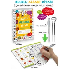 Oluklu Alfabe Kitabı / Uçan Sihirli Kalem ve Kalem Tutucu Hediyeli - 3+