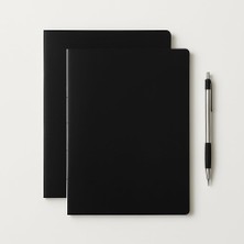 OEM Özel Tasarım Siyah Kraft Kapaklı A4 Defter - 180 Derece Açılabilir, Sırtı DIKIŞLI,%100 El Işçiliği, Ofis, Okul, Günlük Kullanım Için Ideal Defter (Kareli)