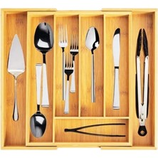 OEM 7 Bölmeli Bambu Kaşıklık Antibakteriel Çekmece Içi Düzenleyici Organizer