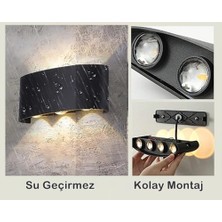 OEM Dekoratif Çift Yönlü Duvar Aydınlatma LED Aplik Duvar Lambası Cata Haiti 10 Watt Desenli Duvar Aplik (Amber Renk Işık)