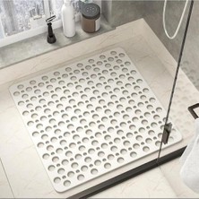 OEM Seahome Kaydırmaz Duşakabin Banyo ve Duş Paspası Kare Bubble Vantuzlu Yapışır 54 x 54 cm Beyaz Renk SEA149B