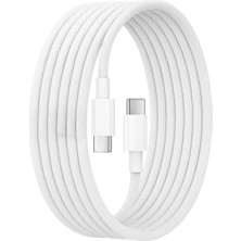 OEM Type C-C, Örgülü 2 Metre, Güçlendirilmiş Boyun, 60WATT Pd Hızlı Şarj &amp; Data Kablosu, iPhone 15/16 ve Android Için (200 Cm)