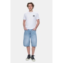 Ecko Unltd. CORINTH Beyaz Bisiklet Yaka Baskılı Standard Fit Erkek Tshirt