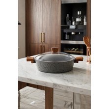 Bonera Vogue 26 cm Granit Pilav KarnıyarıkTenceresi - İndüksiyon Tabanlı - Güveç ve Pilav Yemekleri İçin
