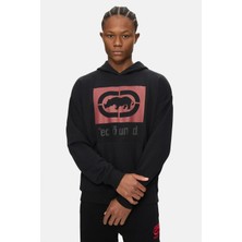 Ecko Unltd. Rıco Siyah Kapüşonlu Baskılı Oversize Erkek Sweatshirt