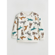 Lc Waikiki Yeni Sezon Kaplan Baskılı Erkek  Çocuk Sweatshirt