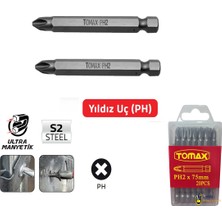 Tomax Ph2 x 75 mm Bits Uç 20 Adet