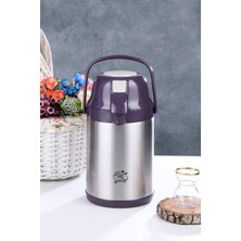 Elista CKR2007 2.5 Lt Çift Katlı Paslanmaz Çelik Pompalı Termos - 2.5 Lt