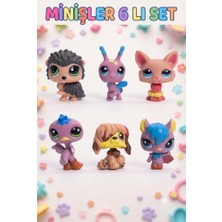 Farbu Oyuncak Pet Star Little Sevimli Minişler 6'lı Miniş Oyuncak Seti Hayvan Figür ve Aksesuarları 3046A42