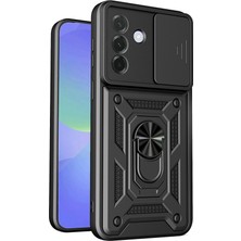 Goocamp Galaxy A57 Kılıf Sürgülü Kamera Koruyucu Manyetik Standlı Tank Koruma Gcmp