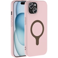 Goocamp iPhone 15 Kılıf Pastel Renkli Magsafe Kamera Yükseltili Silikon Gcmp