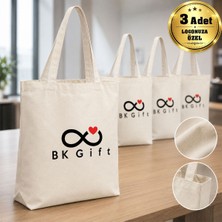 BK Gift Logonuza Özel 10 Adet Fermuarlı Kırık Beyaz Makyaj ve Organizer Çantası 20X25 cm