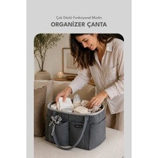 Çok Gözlü Fonksiyonel Müslin Anne Organizer Bebek Bakım Çantası