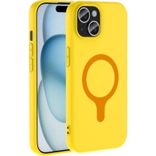 Goocamp iPhone 15 Kılıf Pastel Renkli Magsafe Kamera Yükseltili Silikon Gcmp