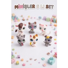 Farbu Oyuncak Pet Star Little Sevimli Minişler 6'lı Miniş Oyuncak Seti Hayvan Figür ve Aksesuarları 3046A31